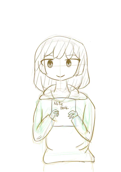 本を持っているキャラクター