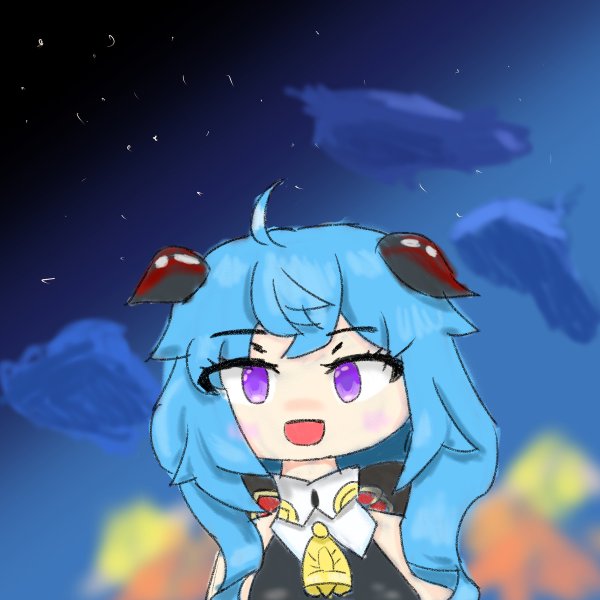 霄灯を描きたかった・・・