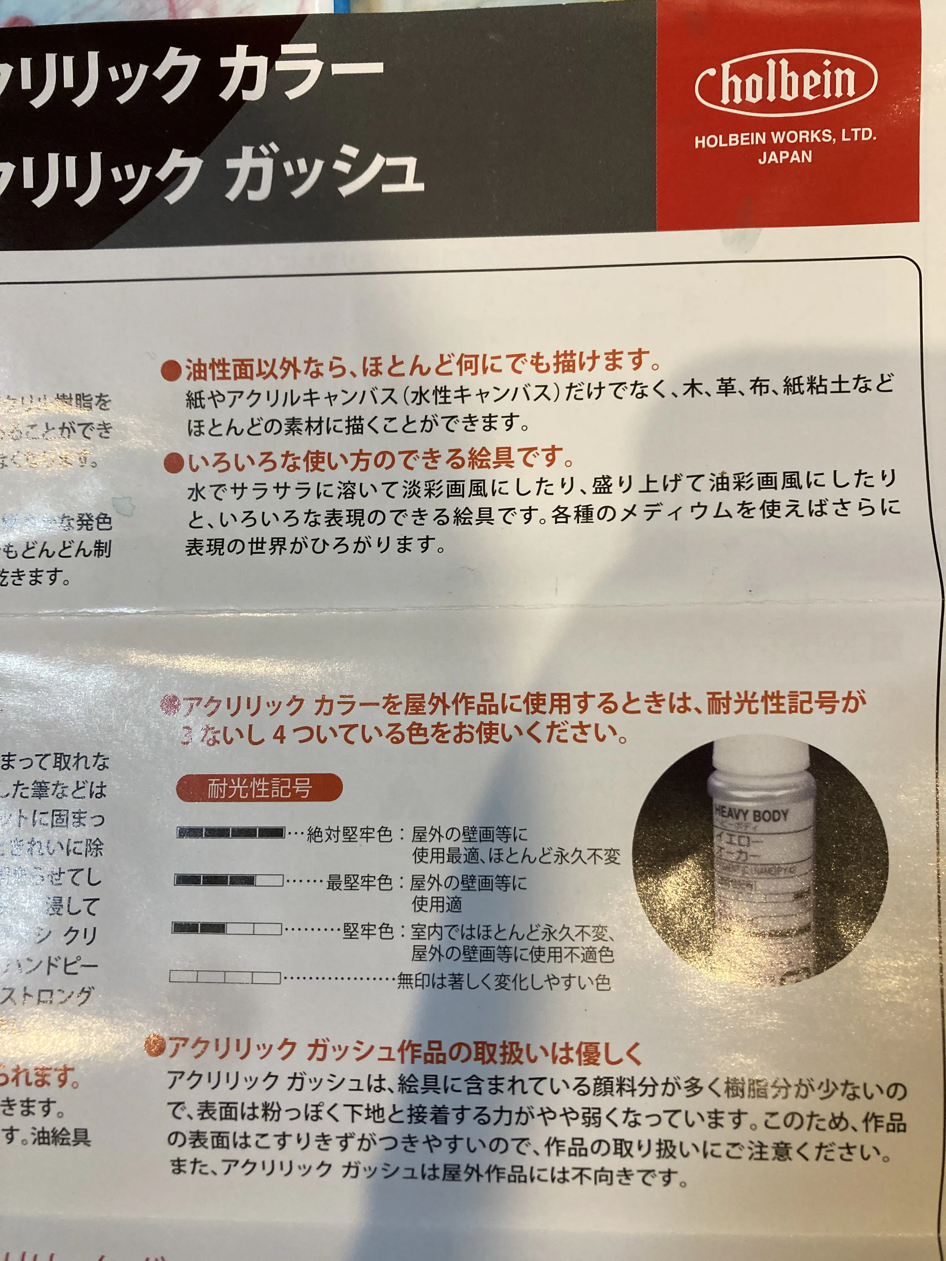 絵の具の種類