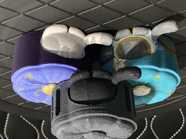 3Dプリントしたものに色塗りややすり掛けをしてみる