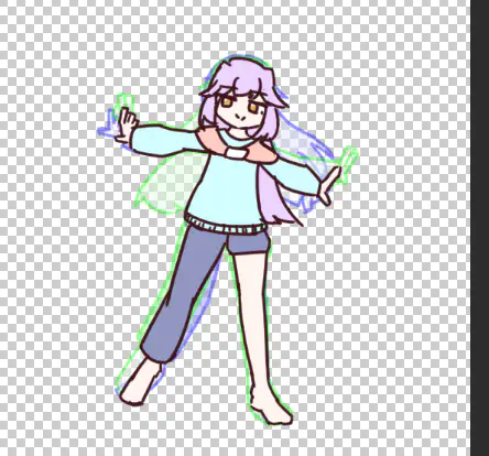 ClipStudioで描いている画面